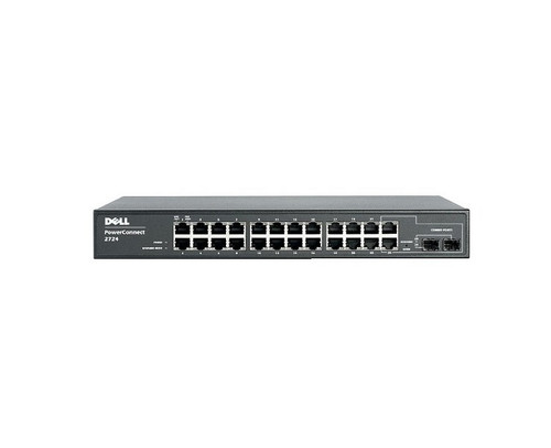 0F0337 - Dell PowerConnect 2724 24-Ports 10/100/1000Base-T + 2-Ports SFP Layer 3 Managed Gigabit Ethernet Network Switch