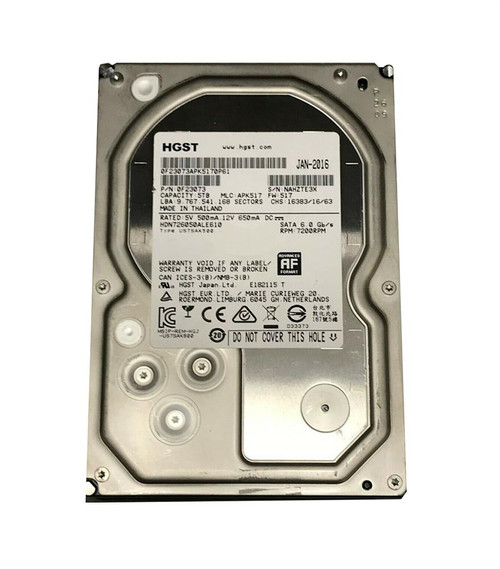 0F23073 - HGST 5TB 7200RPM SATA 6Gb/s 128MB 3.5" HDD