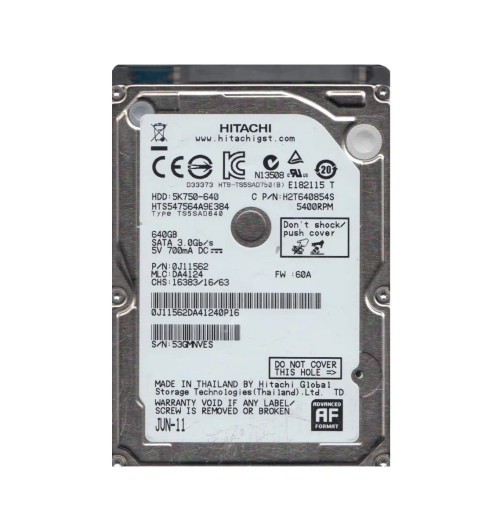 0J11562 - HGST 640GB SATA 5400RPM 2.5" HDD