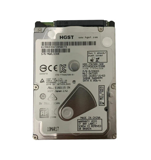 0J39683 - HGST 320GB 5400RPM SATA 6Gb/s 2.5" HDD