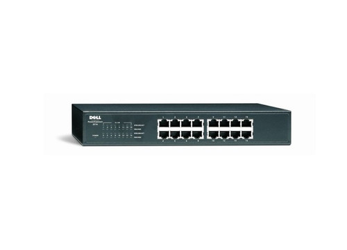 0P4115 - Dell PowerConnect 2216 16 x Ports 10/100Base-T Layer 2 Unmanaged 1U Rack-mountable Fast Ethernet network Switch