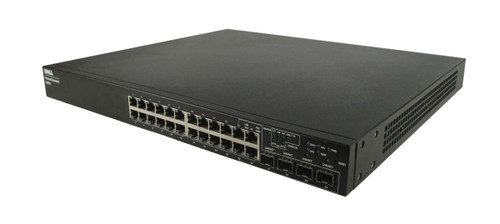 0RN856 - Dell PowerConnect 6224 24 x Ports 10/100/1000Base-T + 4 x Ports Shared SFP Layer3 Managed 1U Rack-Mountable Gigabit Ethernet Network Switch