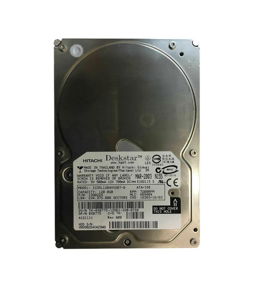 13G0224 - Hitachi 120GB 7200RPM IDE ATA-100 8MB 3.5" HDD