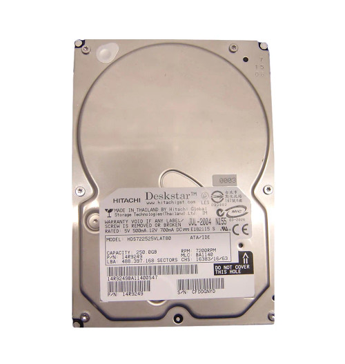 14R9249 - Hitachi 250GB 7200RPM ATA-100 8MB 3.5" HDD