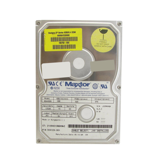 166750-002 - HP 6.4GB 5400RPM IDE Ultra ATA/66 2MB 3.5" HDD