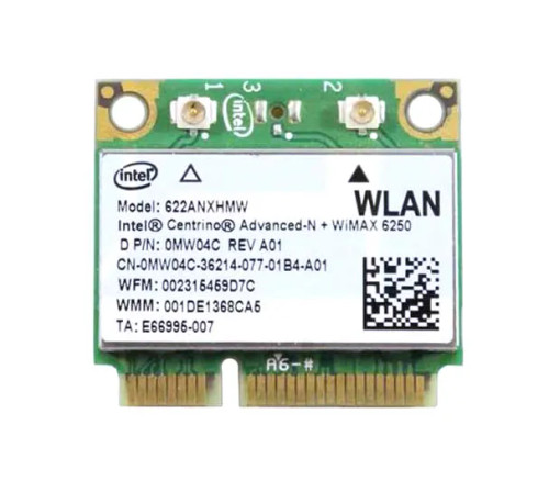 MW04C - Dell 802.11a/b/g/n PCIe Half-Height Mini WLAN Card
