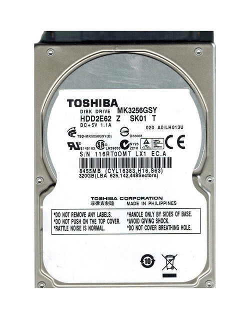 HDD2E62Z - TOSHIBA 320GB 7200RPM SATA 16MB 2.5" HDD