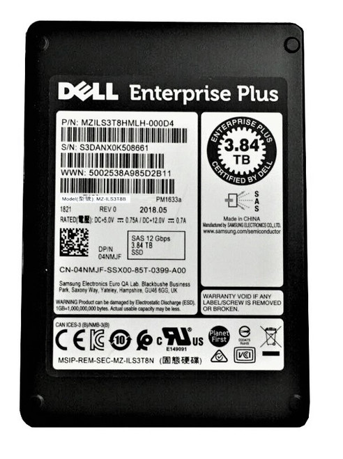 MZILS3T8HMLH-000D4 - Samsung 3.84TB SAS 12Gb/s 2.5" Enterprise SSD