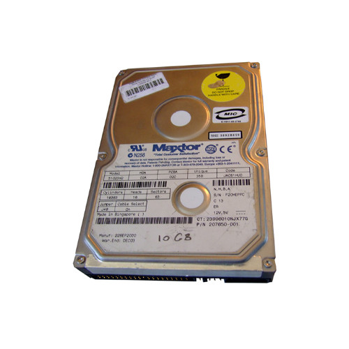 207650-001-1 - Maxtor 10GB 7200RPM IDE 3.5-Inch Hard Drive