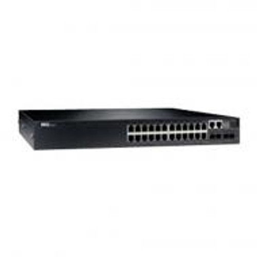 N3024EP-ON - Dell Networking N3024EP-ON 24-Ports 10/100/1000 Layer-3 Managed Gigabit Ethernet Switch Rack-mountable with 2 x 10 Gigabit SFP+ Ports and