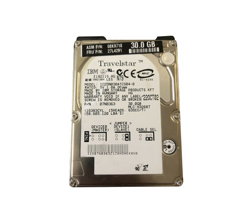 27L4291 - IBM 30GB 4200RPM 2.5" IDE HDD