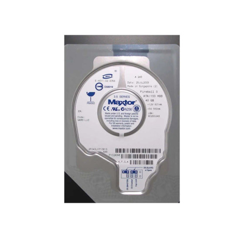 2F040L0710613 - Maxtor 40GB 5400RPM IDE ATA/133 2MB 3.5" HDD