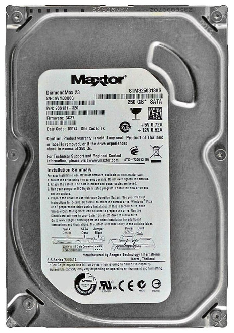 9SS131-326 - Seagate 250GB 7200RPM SATA 3.5" 8MB HDD