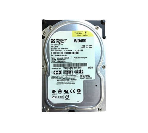 33P3354 - IBM 40GB 5400RPM IDE Ultra ATA/100 ATA-6 2MB Cache 3.5-Inch Hard Drive