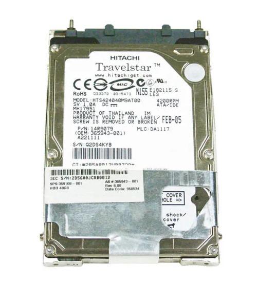 359108-001 - HP 40GB 4200RPM IDE 2.5" HDD