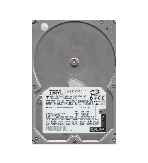 07N6914 - Hitachi 40GB 7200RPM IDE/ATA 2MB 3.5" HDD
