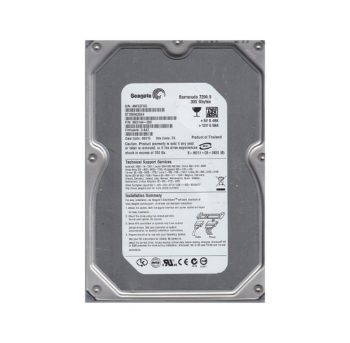 9BD144-303 - Seagate BarraCuda 7200.9 Series 300GB 7200RPM SATA 3Gb/s 16MB Cache CE 3.5-Inch Hard Drive