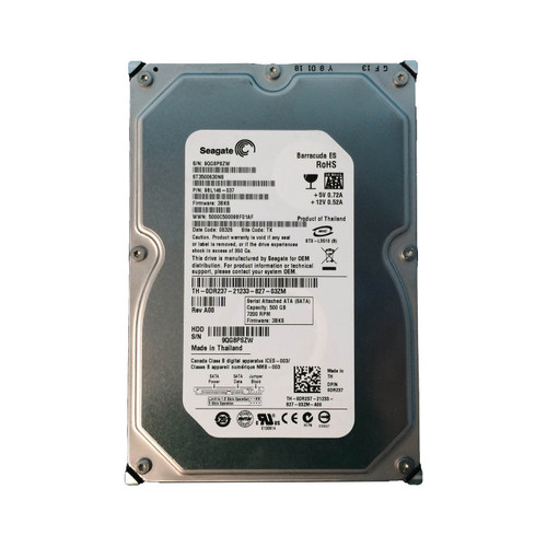 9BL146-037 - Seagate BarraCuda ES Series 500GB 7200RPM SATA 3Gb/s 16MB Cache 512 3.5-Inch Hard Drive