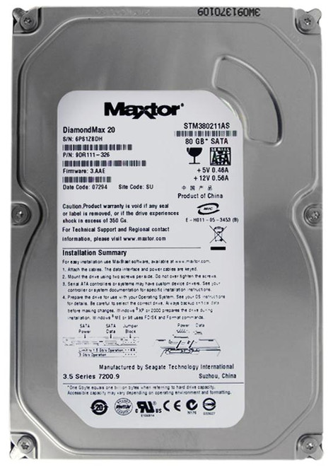 9DR111-326 - Seagate 80GB 7200RPM SATA 3Gb/s 3.5" HDD