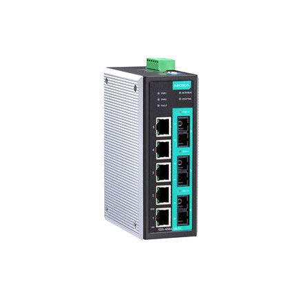 EDS-408A-3S-SC-48 - Moxa 8-Port Managed Industrial Ethernet Switch