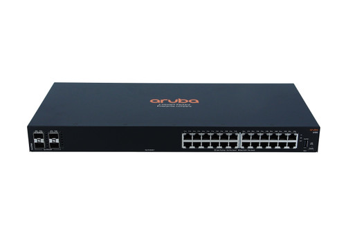 JL678-61001 - HPE Aruba CX 6100 Series 6100-24G-4SFP+ 24 x Ports 1000Base-T + 4 x Ports SFP+ Layer3 Managed 1U Rack-Mountable Stackable Gigabit Ethernet Network Switch