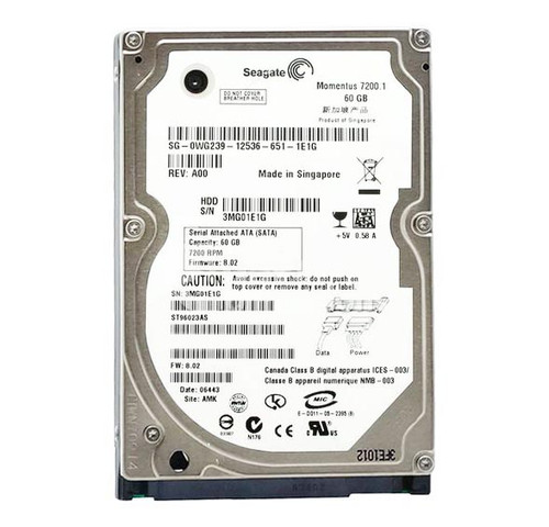 ST960815SB - Seagate Momentus 5400.3 Series 60GB 5400RPM SATA 1.5Gb/s 8MB Cache 2.5-Inch Hard Drive