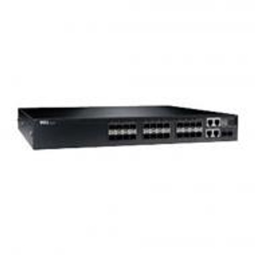 THFH9 - Dell Networking N3024EF-ON 24 x Gigabit SFP + 2 x 10 Gigabit SFP+ + 2 x combo 1000Base-T Rack-mountable Network Switch