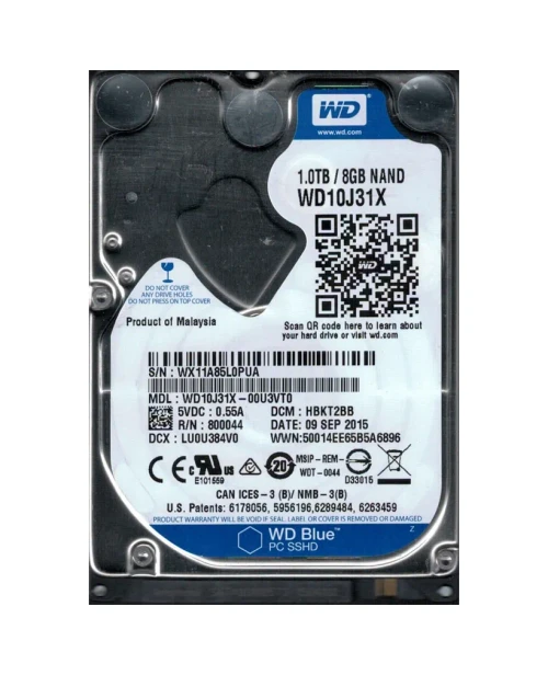 WD10J31X-00U3VT0 - Western Digital 1TB 5400RPM SATA 64MB 2.5" Hybrid HDD
