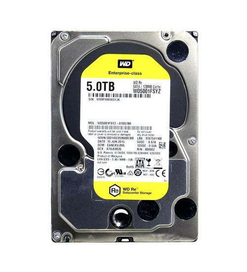 WD5001FSYZ-01SS7B0 - Western Digital 5TB 7200RPM SATA 128MB 3.5" HDD