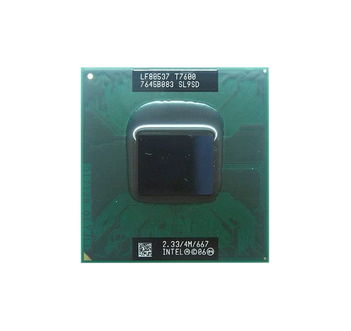 SL9SJ - Intel Core 2 Duo T7600 Dual-core 2 Core 2.33GHz 667MHz FSB 4MB L2 Cache Socket PPGA478 Processor