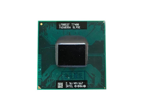 SLGFV - Intel Core 2 Duo T7400 Dual-core 2 Core 2.16GHz 667MHz FSB 4MB L2 Cache Socket PPGA478 Processor