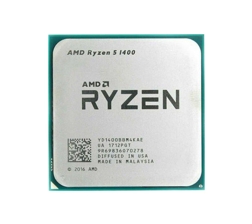 YD1400BBAEMPK - AMD Ryzen 5 1400 Quad-core 4 Core 3.2GHz 8MB L3 Cache Socket AM4 Processor