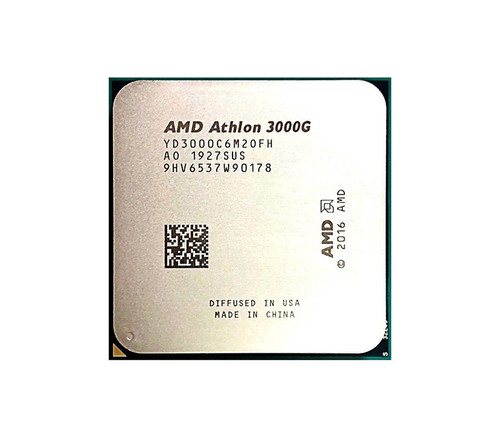 YD3000C6FHBOX - AMD Athlon 3000G Dual-core 2 Core 3.5GHz 4MB L3 Cache Socket AM4 Processor