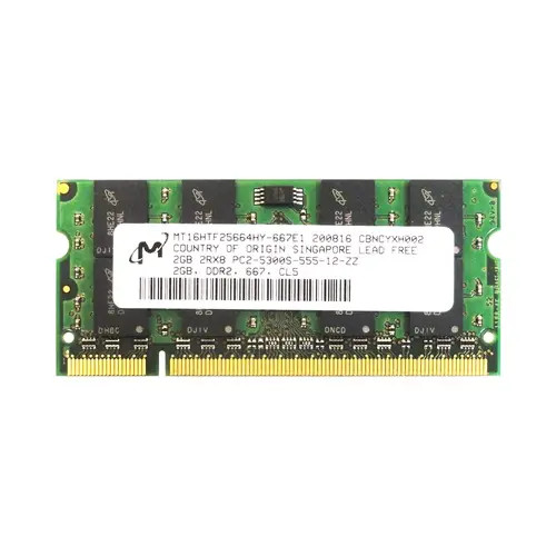 MT16HTF25664HY-667E1 - MICRON 2GB DDR2-667MHz PC2-5300 200-Pin SoDimm Memory