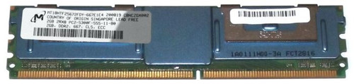 MT18HTF25672FDY-667E1 - Micron 2GB DDR2-667MHz PC2-5300 ECC Fully Buffered CL5 240-Pin DIMM Dual Rank Memory Module