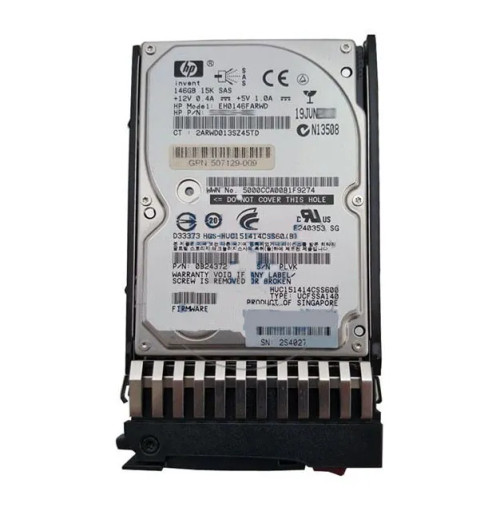 507129-009 - HP 146GB 15K SAS 6Gb/s 2.5" HDD