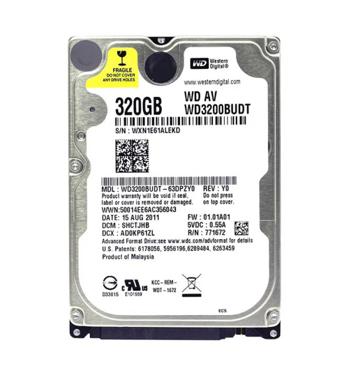 WD3200BUDT - WESTERN DIGITAL 320GB 5400RPM SATA 2.5" HDD