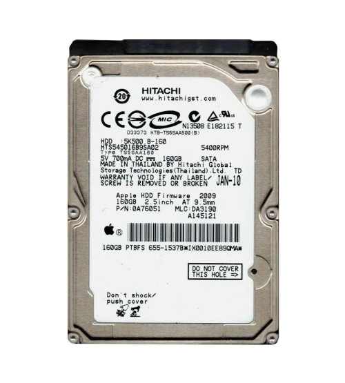 Hitachi HTS545016B9SA02 160GB 5400RPM SATA 2.5Hard Drive