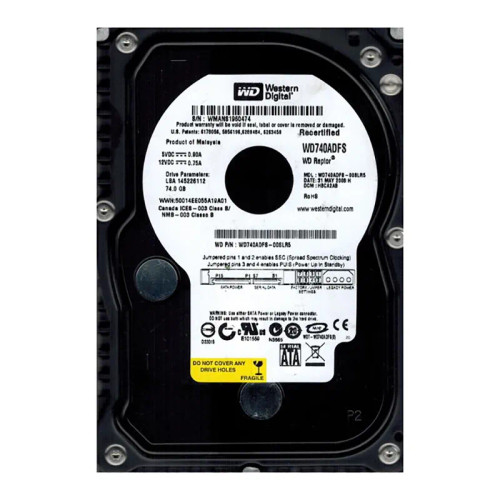 WD740ADFS - WESTERN DIGITAL 74GB 10000RPM SATA 3.5" HDD