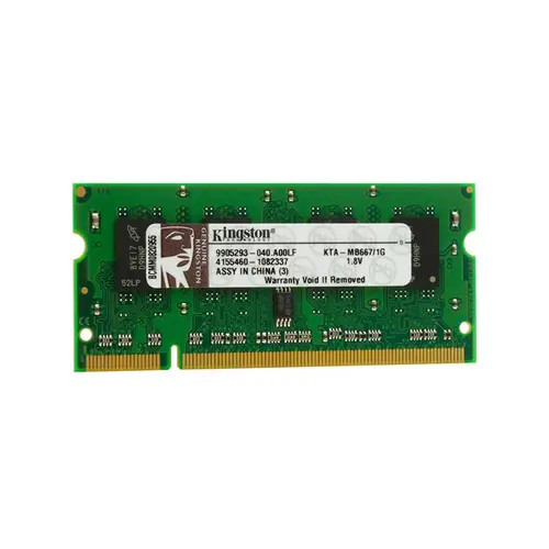 KTA-MB667/1G - Kingston 1GB DDR2-667MHz PC2-5300 200-Pin SoDIMM Memory