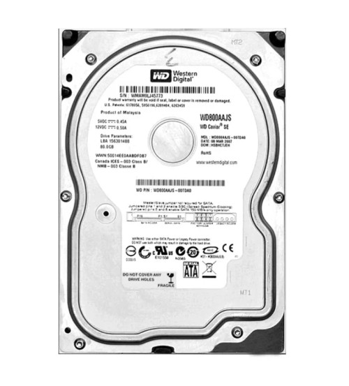 WD800AAJS-00TDA0 - Western Digital 80GB 7200RPM SATA 3.5" HDD