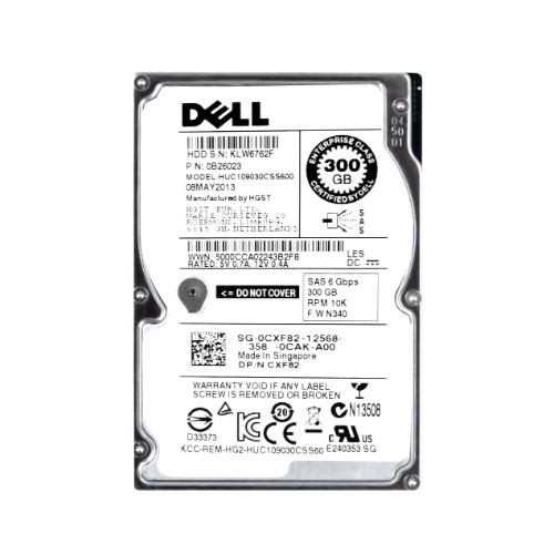 HUC109030CSS600-HP - HP 300GB 10000RPM SAS 6Gb/s 2.5" HDD
