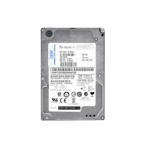 81Y9935 - IBM 300GB 15000RPM SAS 6Gb/s 2.5" HDD