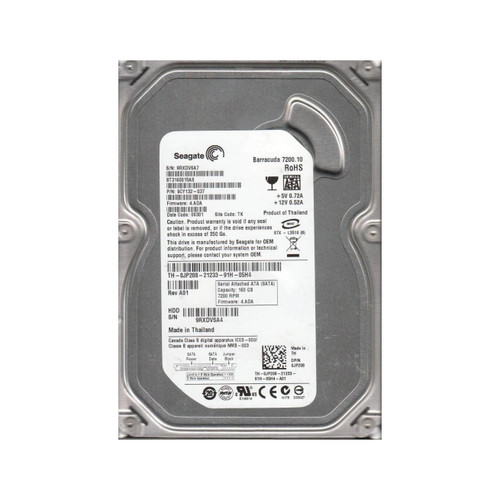 9CY132-037 - Seagate BarraCuda 7200.10 Series 160GB 7200RPM SATA 3Gb/s 8MB Cache RoHS 3.5-Inch Hard Drive