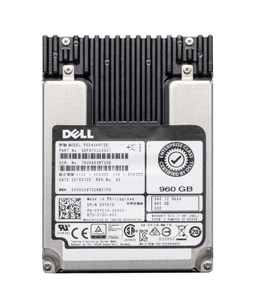 Dell YYC10 960GB eMLC SAS 12Gbps Mixed Use SSD 2.5-inch