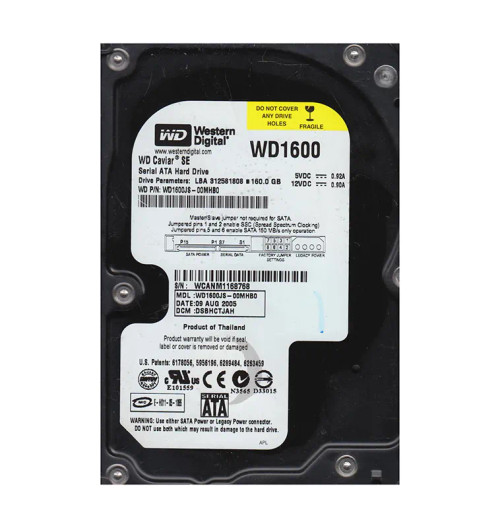 WD1600JS-00MHB0 - Western Digital 160GB 7200RPM SATA 3.5-Inch HDD