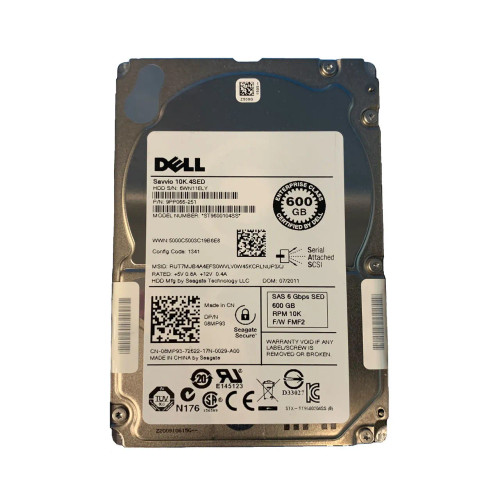 08MP93 - Dell 600GB 10K RPM Dual Port SAS 2.5" HDD
