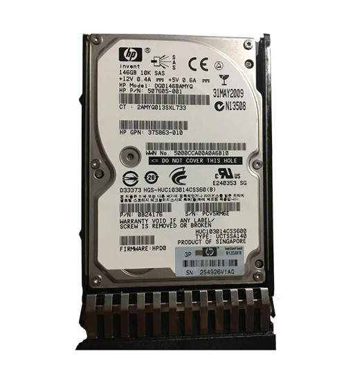 507605-001 - HP 146GB 10K RPM SAS 2.5" Hot-Plug HDD