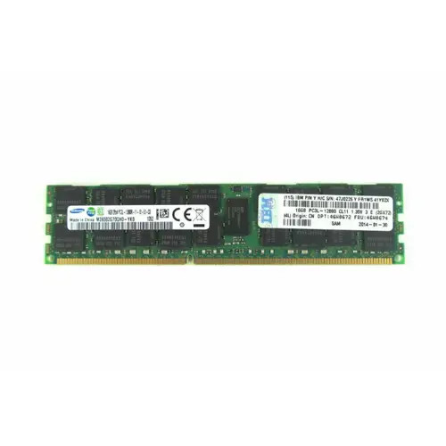 46W0672 - IBM 16GB DDR3-1600 PC3-12800 ECC Registered Memory Module