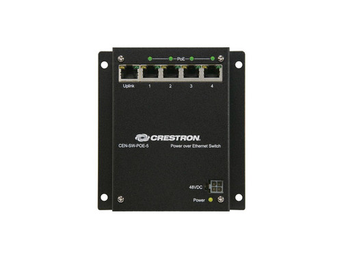 CEN-SW-POE-5 - Crestron 5 x Ports PoE 1000Base-T Unmanaged Rack-mountable Ethernet Network Switch